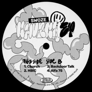 Record label design of "Church EP" by Swoze